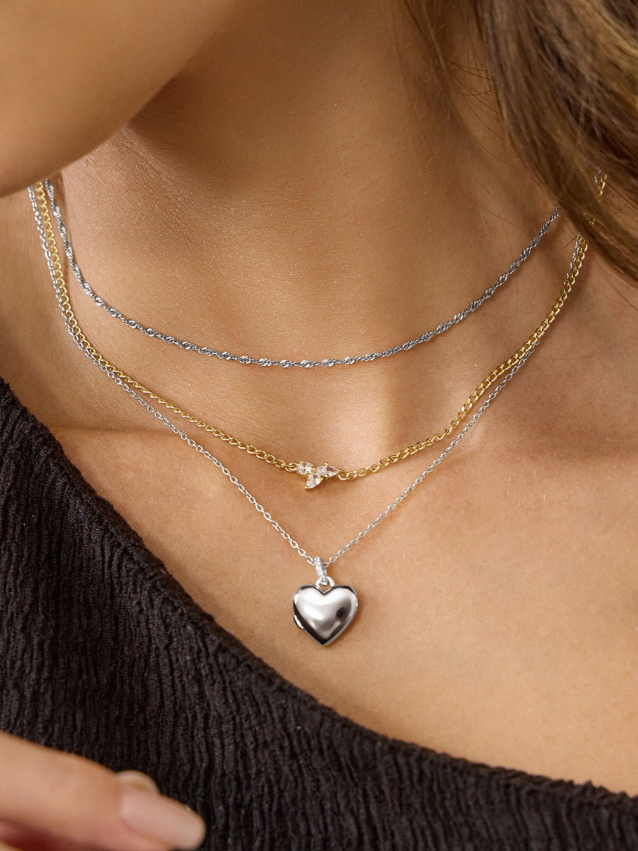 All My Heart 925 Sterling Silver Locket Necklace | Wanderlust + Co