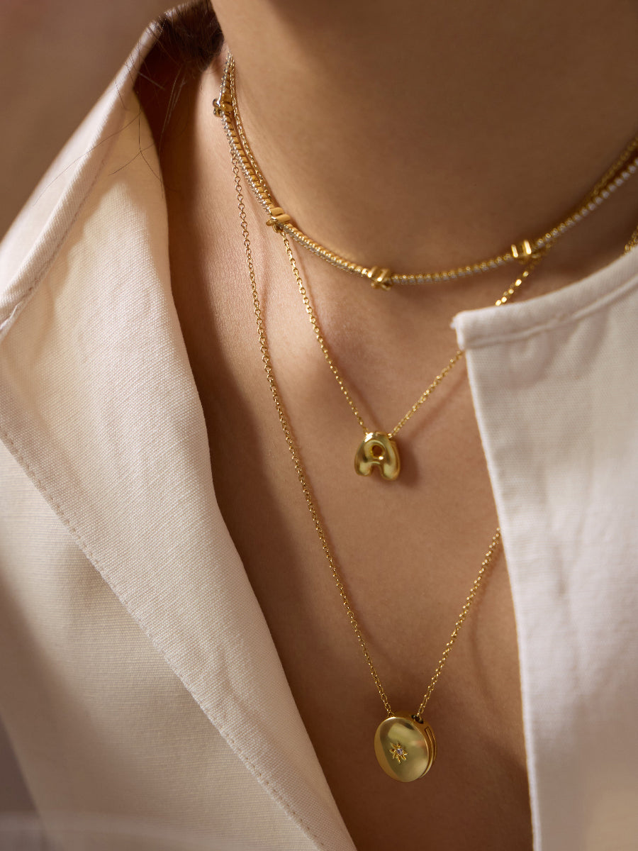 Falling Star Heirloom Gold Locket Necklace | Wanderlust + Co 
