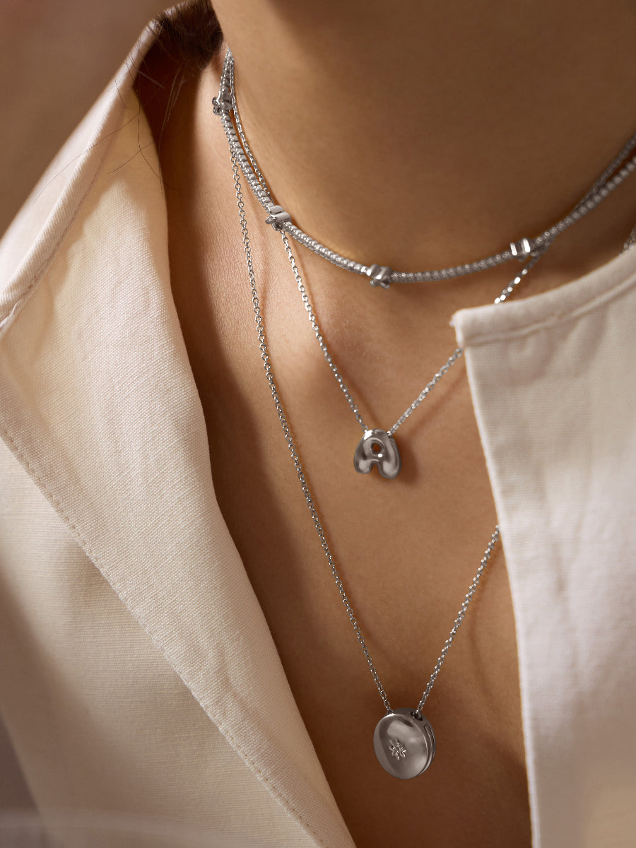Falling Star Heirloom Silver Locket Necklace | Wanderlust + Co