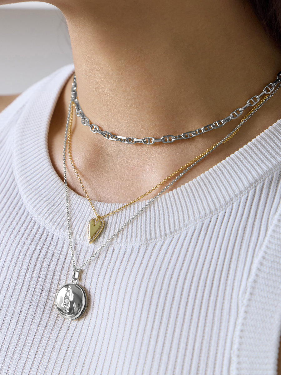 Starburst 925 Sterling Silver Locket Necklace | Wanderlust + Co