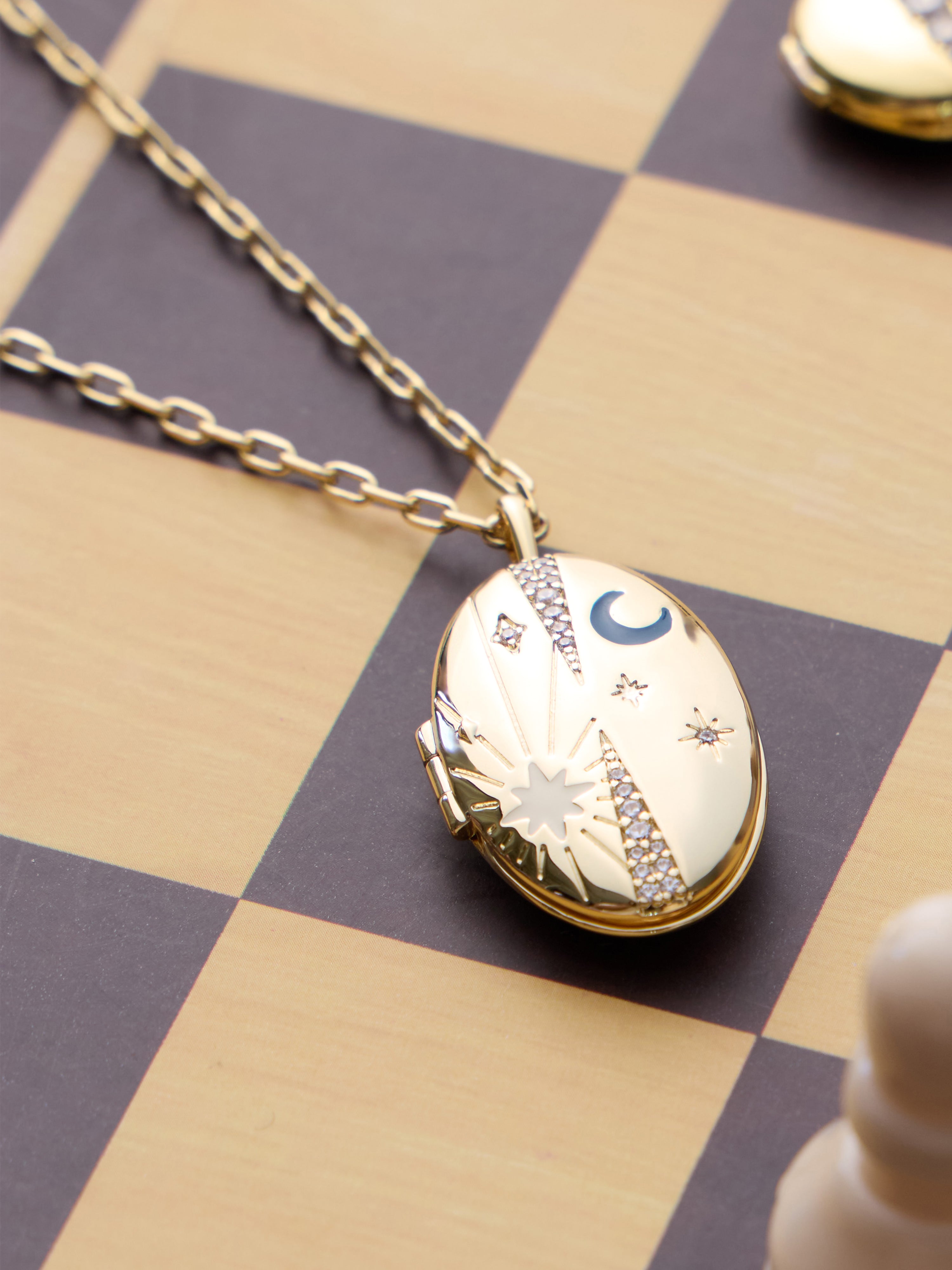 You Are Magic Gold Medallion Locket Necklace | Wanderlust + Co