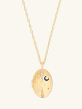 You Are Magic Gold Medallion Locket Necklace | Wanderlust + Co
