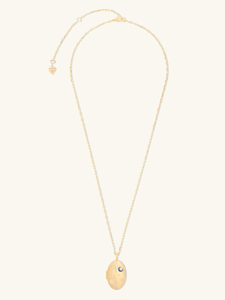 You Are Magic Gold Medallion Locket Necklace | Wanderlust + Co