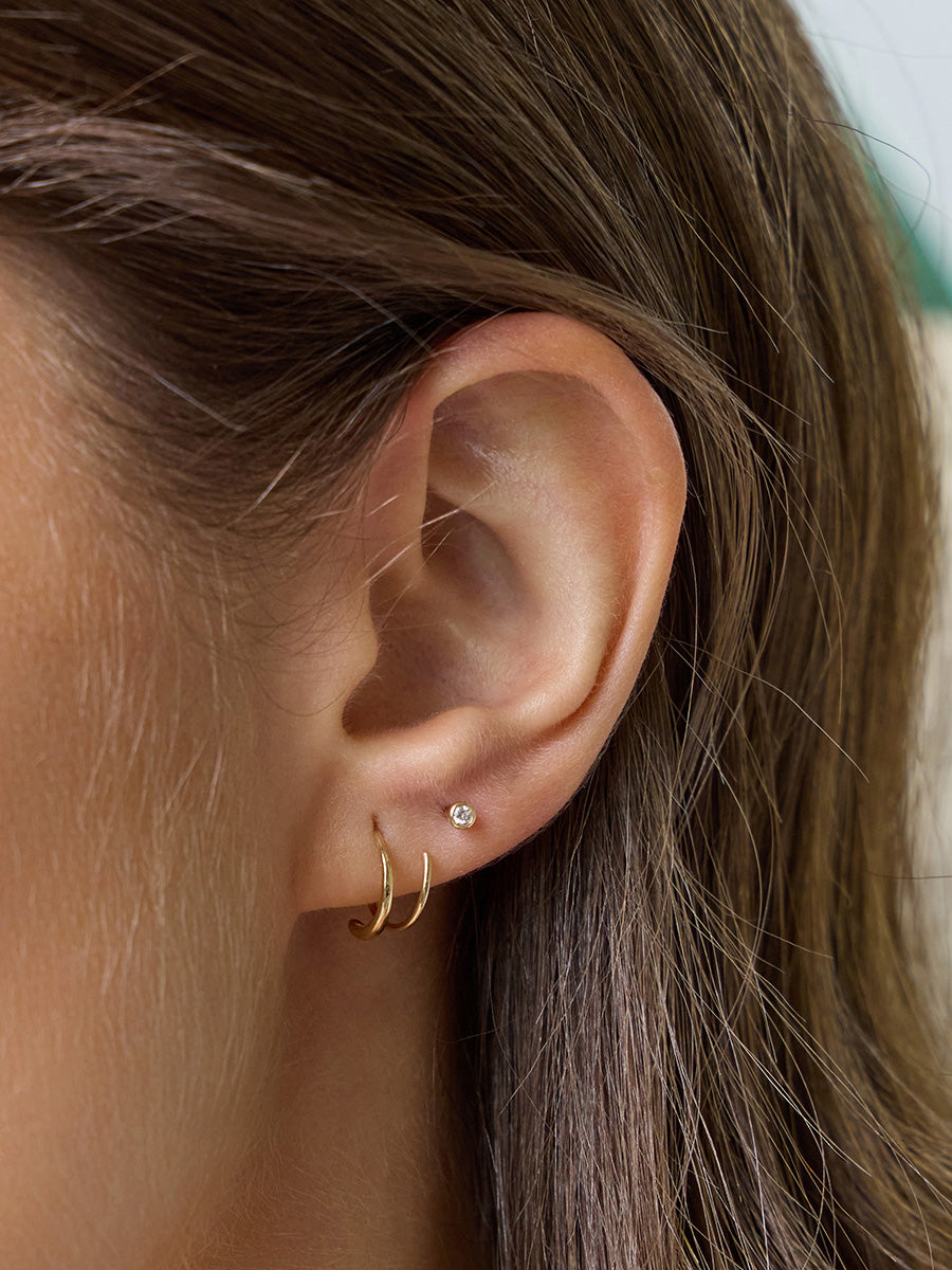 Loop 14K Solid Gold Hoop Earrings | Wanderlust + Co