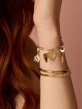 Heart Gold Locket Bracelet