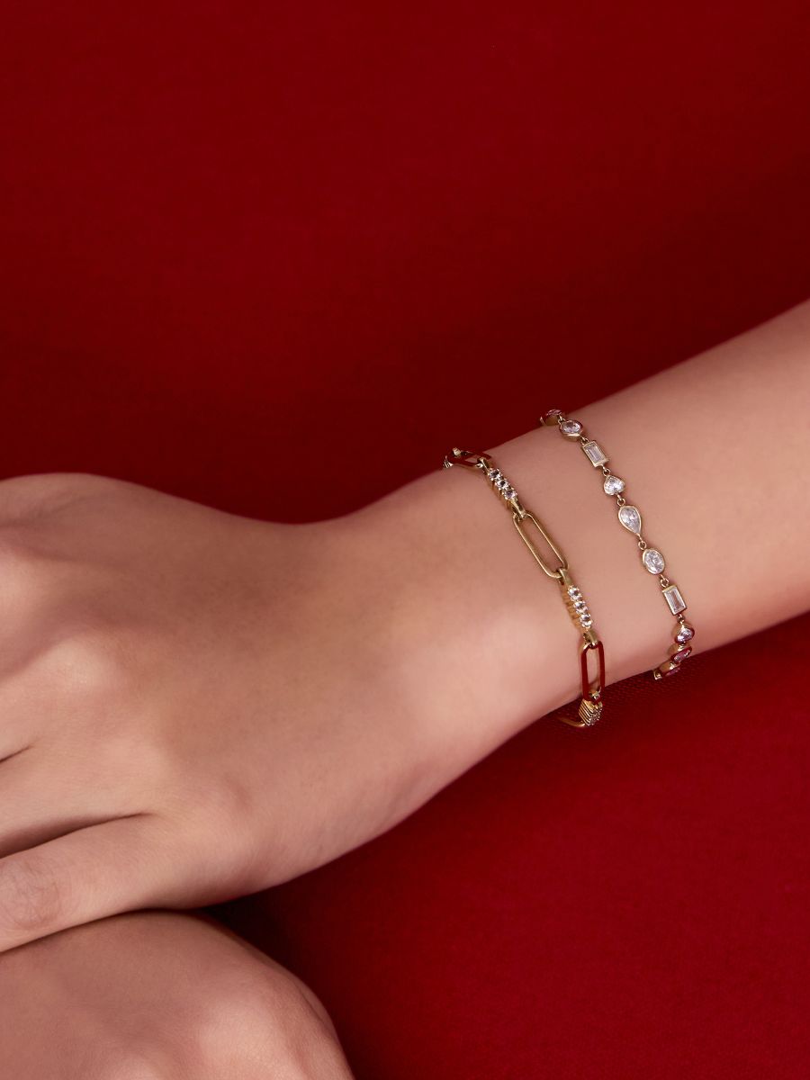 Link Topaz 14K Gold Vermeil Bracelet