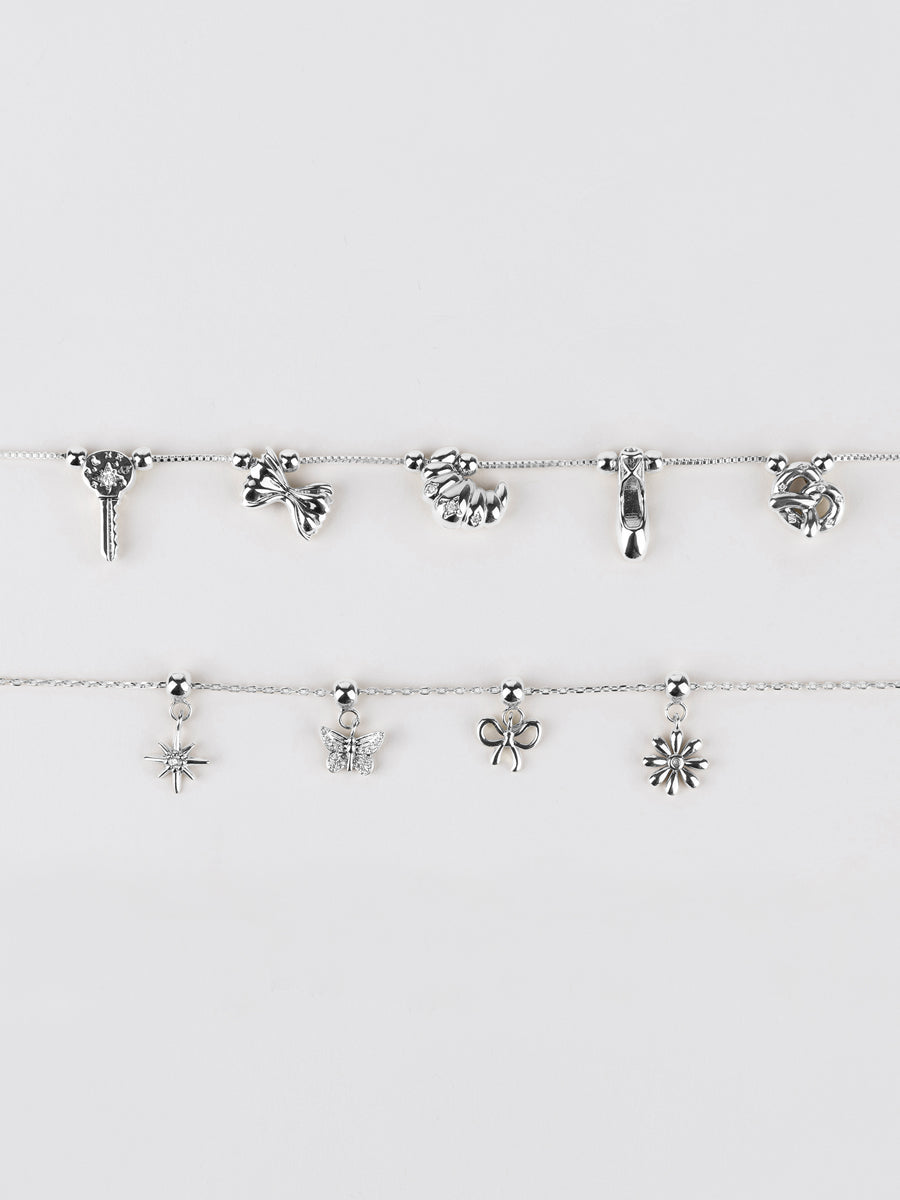 Butterfly Silver Drop Charm | Wanderlust + Co