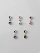 Diamante Silver Drop Charm