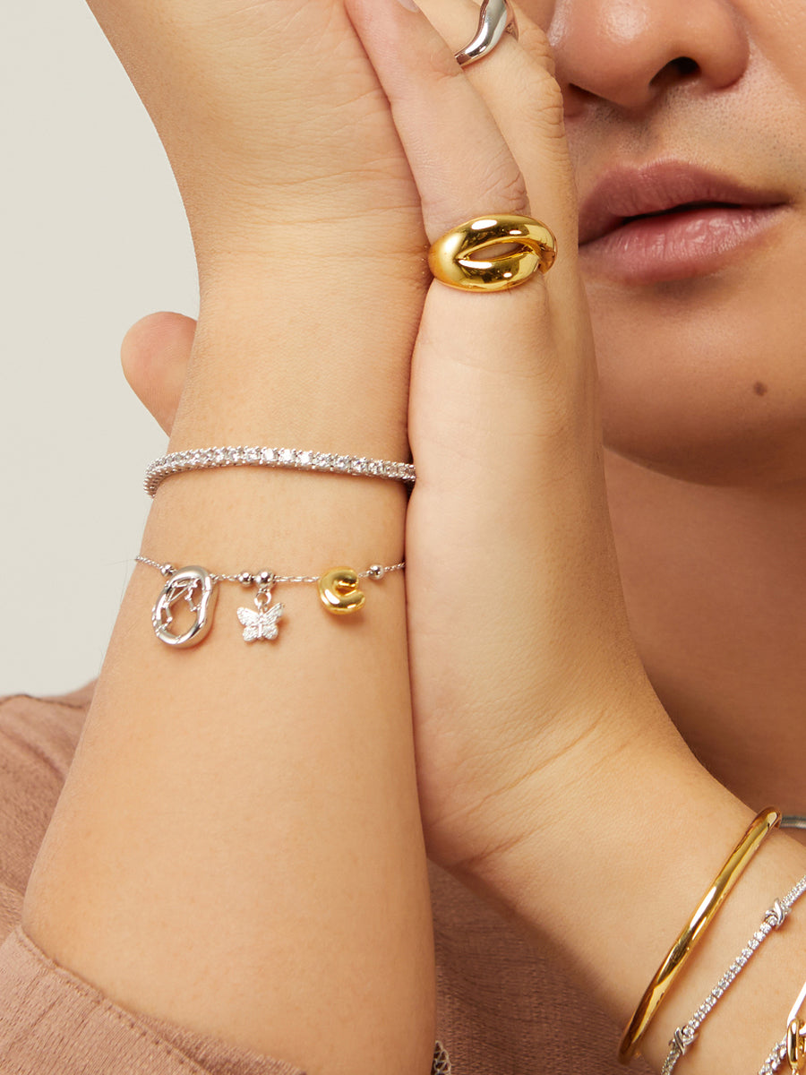 Butterfly Silver Drop Charm | Wanderlust + Co