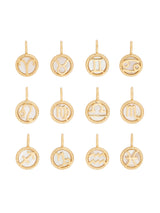 Aries Zodiac Mother of Pearl 14K Gold Vermeil Pendant