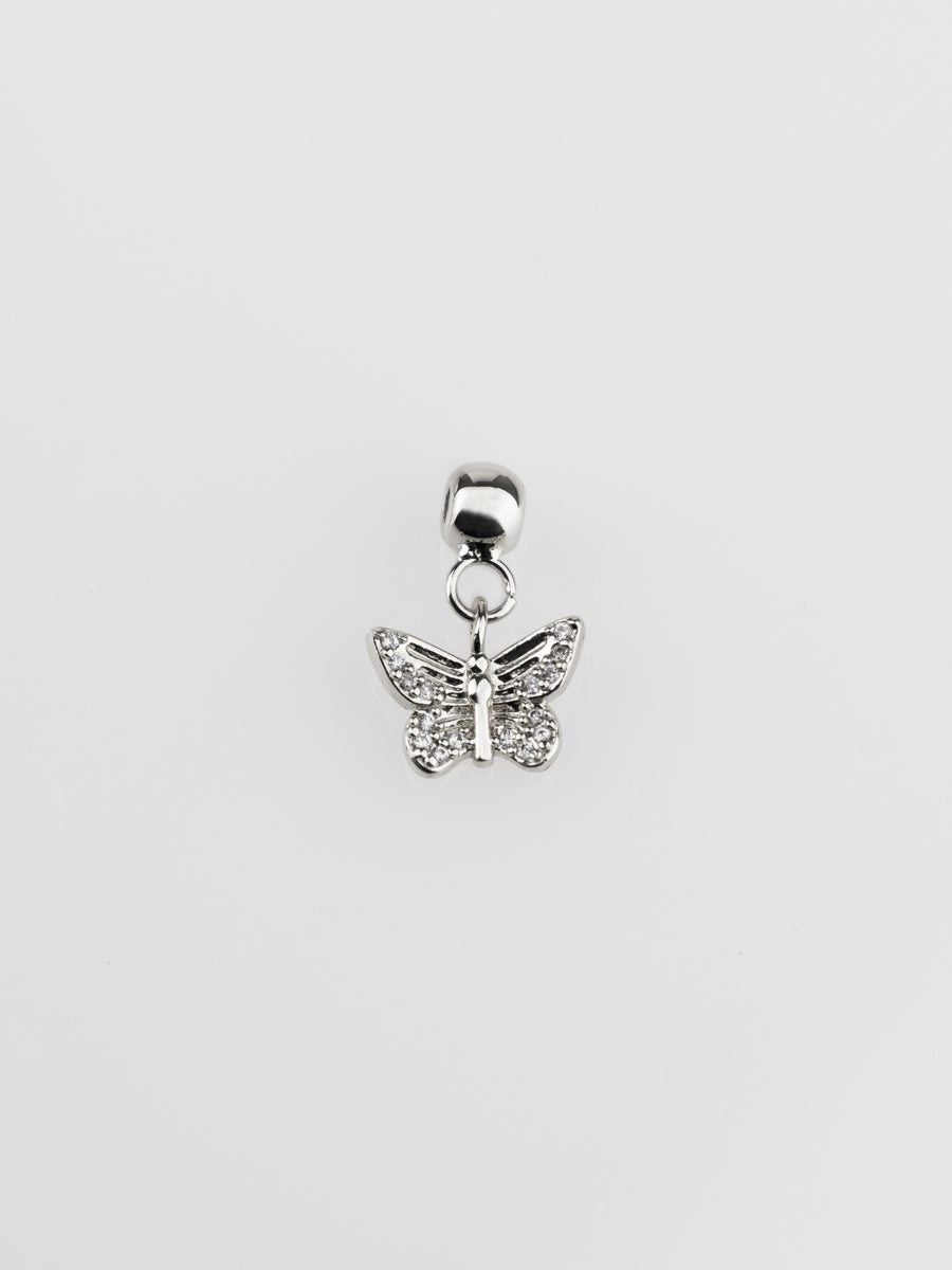 Butterfly Silver Drop Charm | Wanderlust + Co
