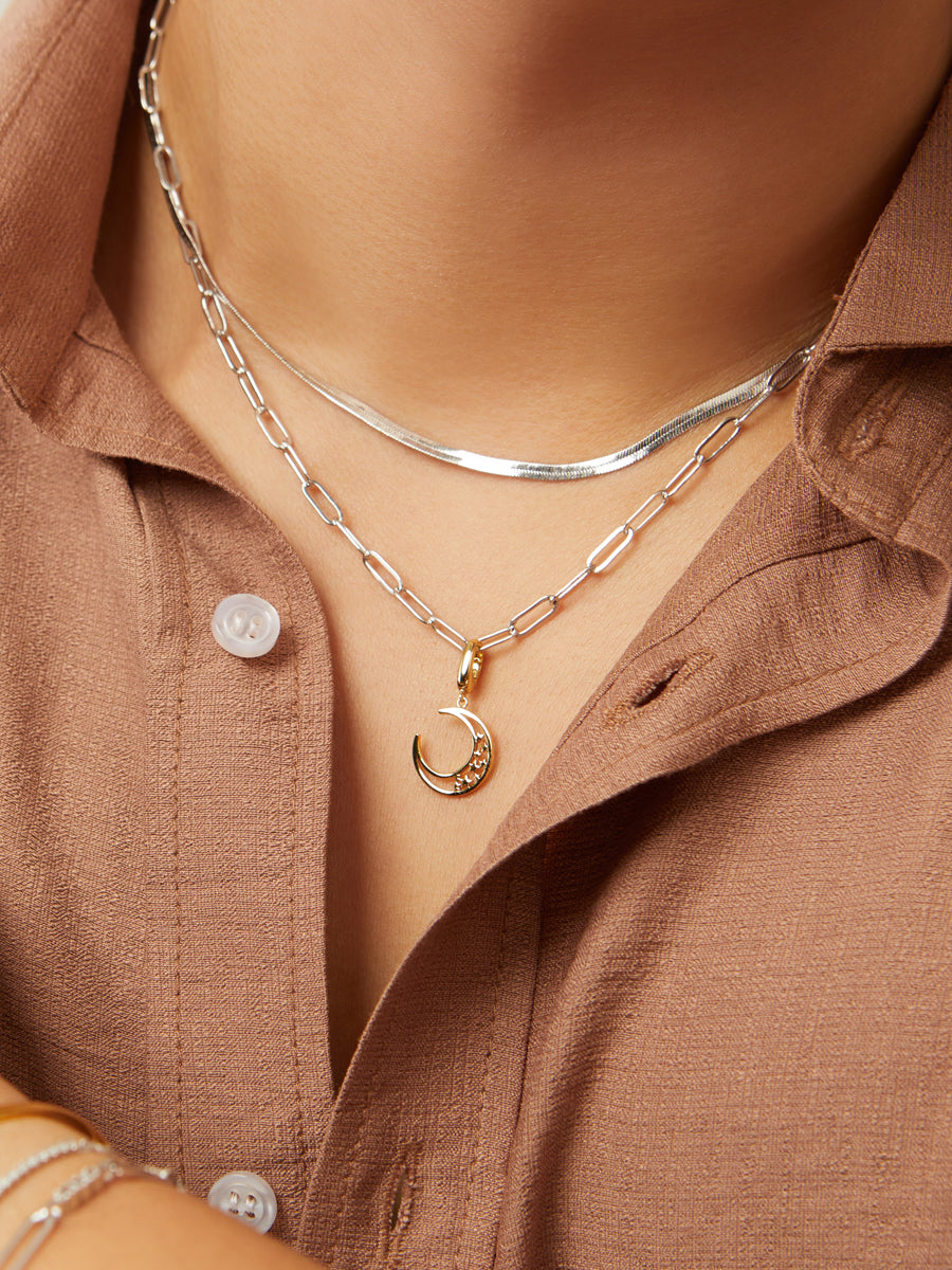 Crescent Gold Charm | Wanderlust + Co