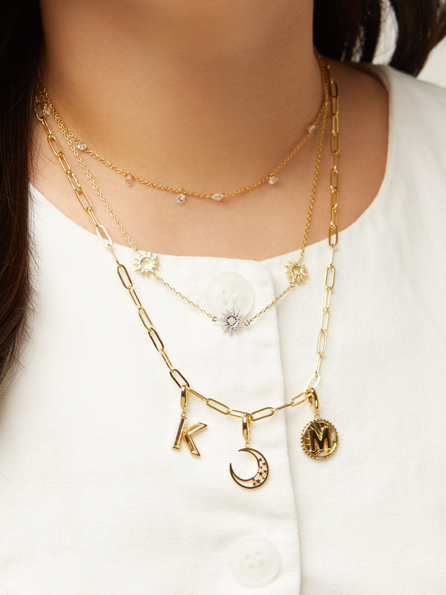 Crescent Gold Charm | Wanderlust + Co