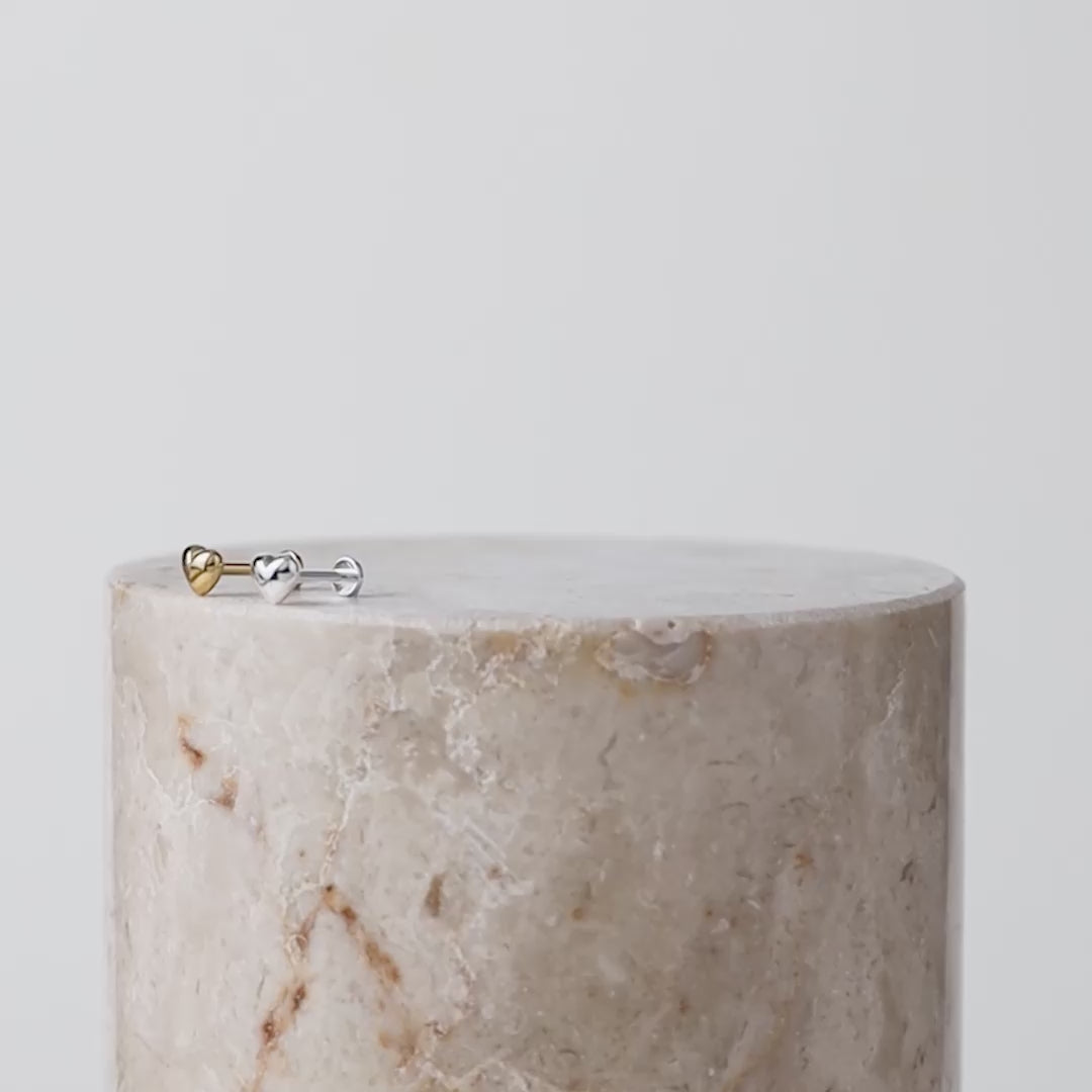 Dome Heart Flat Back Earring | Wanderlust + Co