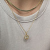 Gemini Zodiac Mother of Pearl 14K Gold Vermeil Pendant
