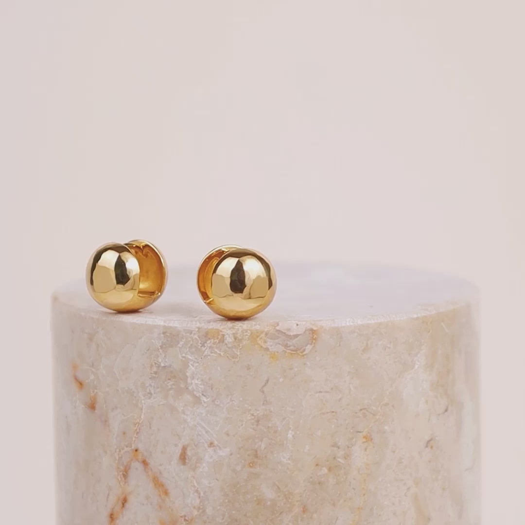 Dome Gold 11mm Earrings | Wanderlust + Co