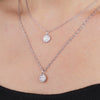Aquarius Zodiac Mother of Pearl 925 Sterling Silver Pendant