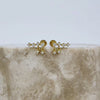 Brilliant Gems 14K Gold Vermeil Flat Back Earrings