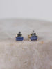 Midnight Sapphire Baguette 14K Solid Gold Earrings | Wanderlust + Co