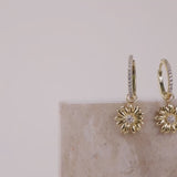 Daisy Gold Hoop Earrings | Wanderlust + Co