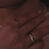 Pave 18K Gold Vermeil Oval Floral Tennis Necklace