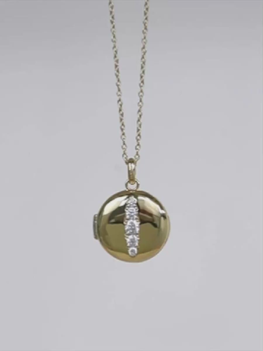 Starburst 14K Gold Vermeil Locket Necklace | Wanderlust + Co