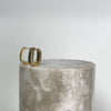 Ribbed Bar Gold 10mm Huggie Earrings