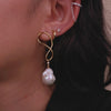 Gem Pearl Baroque 14K Gold Vermeil Flow Earrings