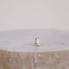Baguette 14K Solid Gold Front Earring Stud