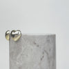 Bubble Heart Silver Stud Earrings