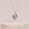 Healing Rose Quartz Silver Locket Necklace
