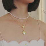 Sundaze Shell Locket Gold Necklace | Wanderlust + Co