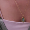 Aura Amazonite Gold Locket Necklace