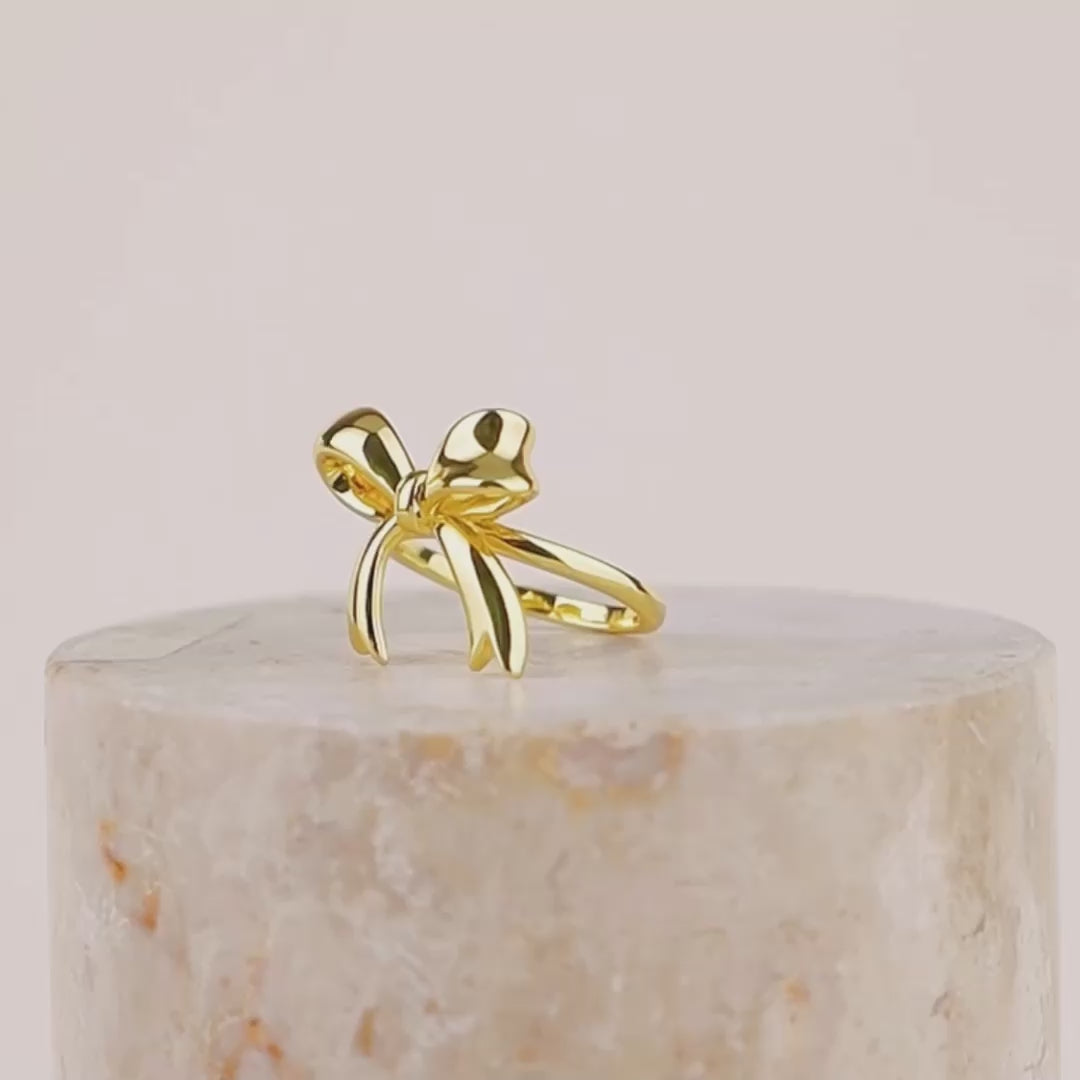 Bow Gold Ring | Wanderlust + Co