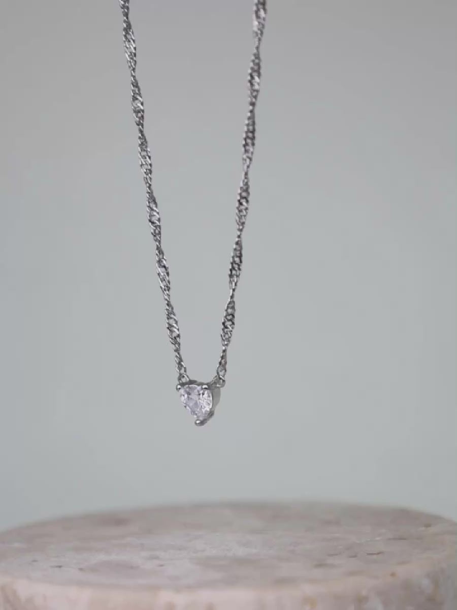Heart Silver Necklace | Wanderlust + Co