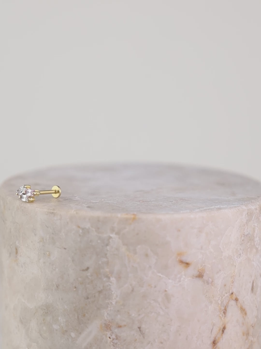 Trio Baguette Rainbow & Gold Flat Back Earring | Wanderlust + Co