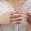 Heart Bezel 14K Gold Vermeil Ring