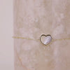 Heart Pearl & Gold Bracelet