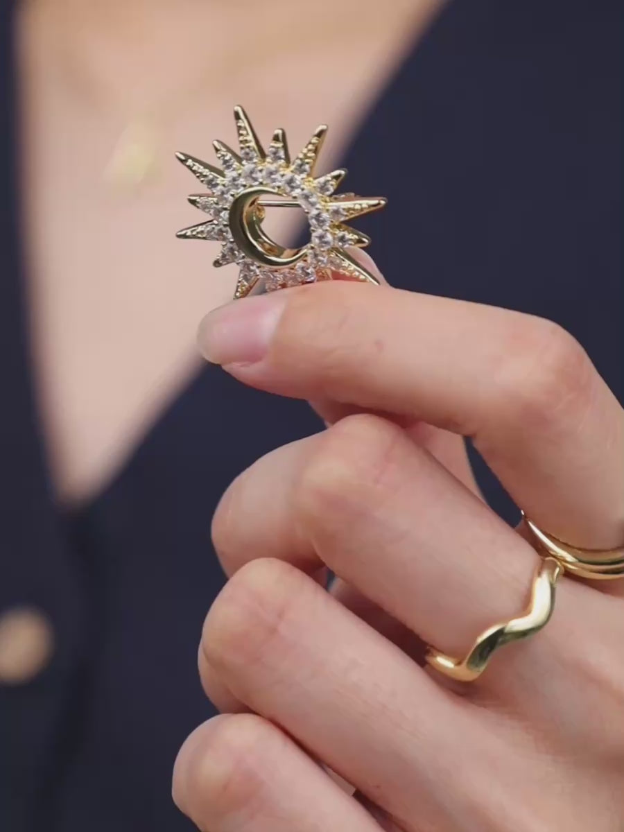 Sunburst Brooch Pin | Wanderlust + Co