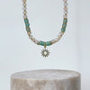 Sun Hues Beaded Gold Necklace