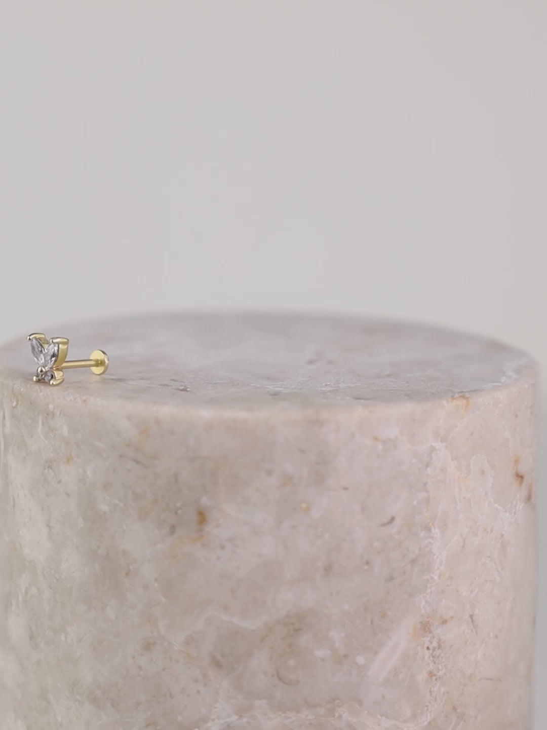 Flutter Diamante Gold Flat Back Earring | Wanderlust + Co