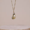 Butterfly Opal Gold Locket Necklace