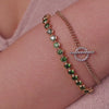 Pave 18K Gold Vermeil Emerald Tennis Bracelet