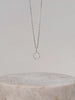 Petite Circle Diamond Pave 14K Solid Gold Necklace | Wanderlust + Co