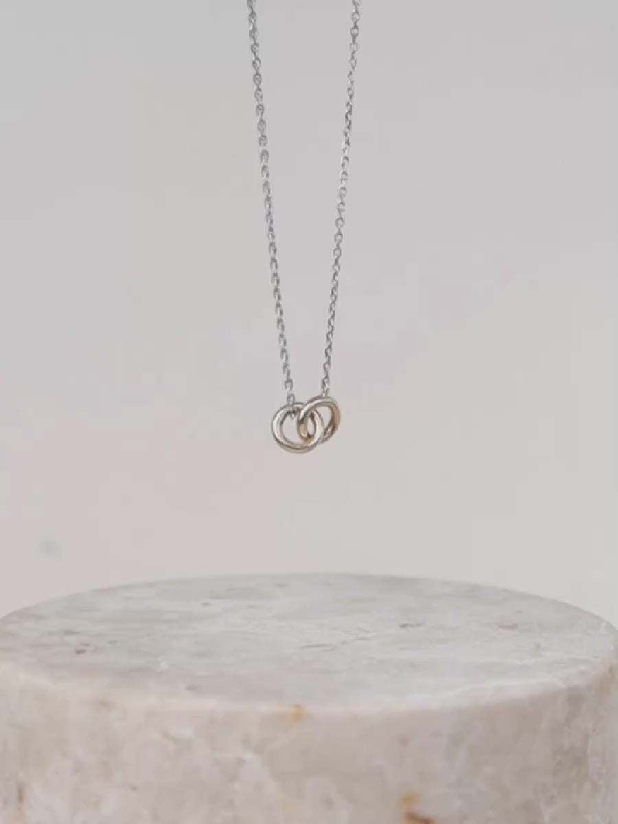 Double Link 14K Solid Gold Necklace | Wanderlust + Co