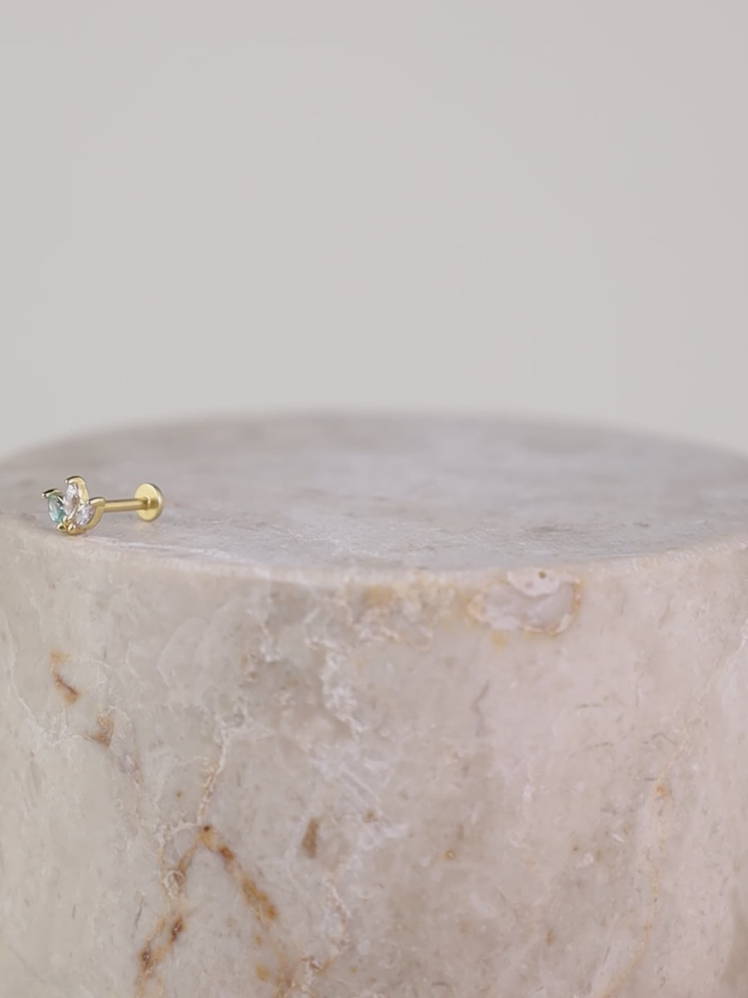 Trio Marquise Rainbow & Gold Flat Back Earring | Wanderlust + Co