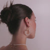Pearl Baroque 14K Gold Vermeil Hoop Earrings