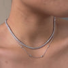 Pave 925 Sterling Silver Tennis Necklace
