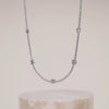 Pave 925 Sterling Silver Petite Tennis Necklace