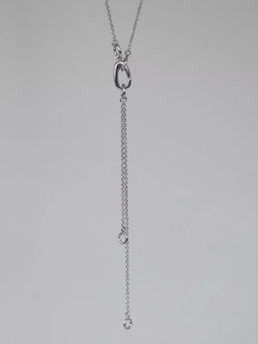 Lariat Silver Necklace | Wanderlust + Co